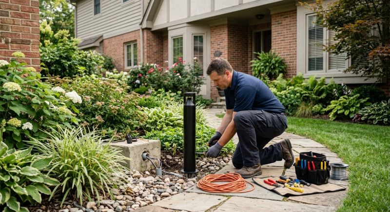 Outdoor Lamp Installation in Kansas City, KS